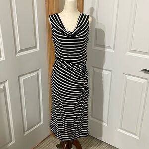 Tribal Black and White striped sheath dress Size small